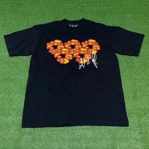 Denim Tears x Offset Flame Wreath Set it Off #2 T-Shirt Medium Black Red Yellow